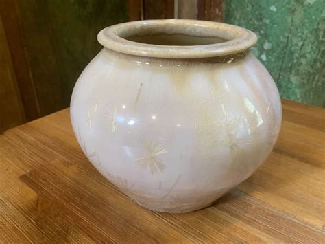 Crystalline Studio Pottery Vase By Linda Potts Of Pottstown Pottery