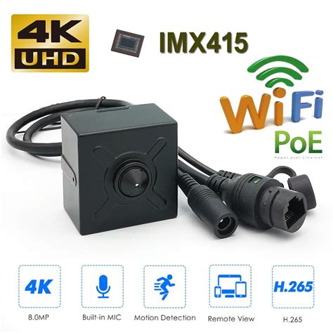 4k 8mp Wifi Poe Starlight Sony Imx415 Pinhole Cube Square Mini Ip