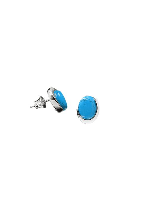 Boucles D Oreilles Puces Turquoise Bijoux En Turquoise