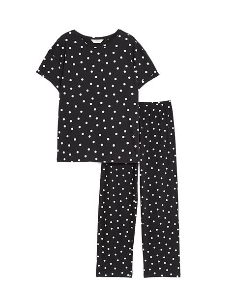 Buy Pure Cotton Polka Dot Pyjama Set At Marks And Spencer