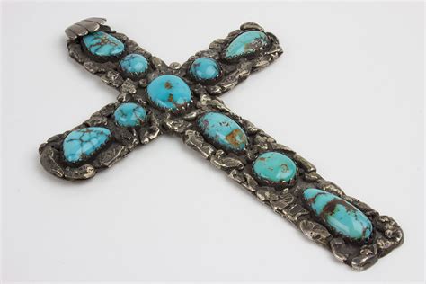 1970s Vintage Turquoise Navajo Cross Pendant – Turquoise Village