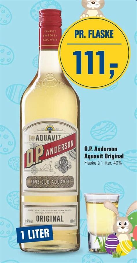 O P Anderson Aquavit Original Tilbud Hos Otto Duborg