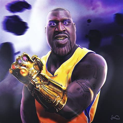 Ya'll might enjoy my latest art: Prime Shaq as Thanos :) : r/lakers