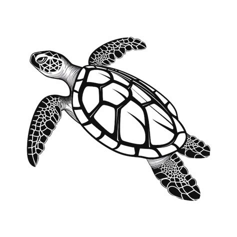 Premium Ai Image Vector Hand Drawn Turtle Outline Illustrationvector