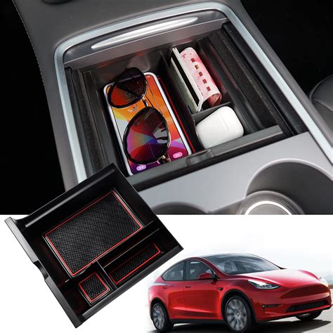 Buy Winsun For Tesla Model Y Accessories Center Console Organizer