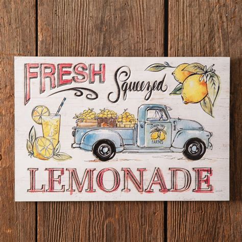 Fresh Squeezed Lemonade Wall Sign Farmhouse Décor