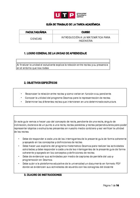 Ac S Ta Tarea Gu A De Trabajo De La Tarea Acad Mica Facultad Rea