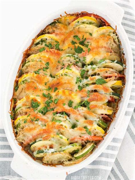 Layered Zucchini Yellow Squash Casserole