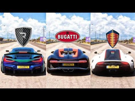 FH5 DRAG RACE RIMAC NEVERA V BUGATTI CHIRON V KOENIGSEGG REGERA