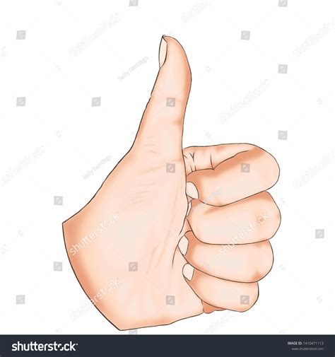 Ilustrasi Stok Okay Thumbs Good Job Hand Sign 1410471113 Shutterstock