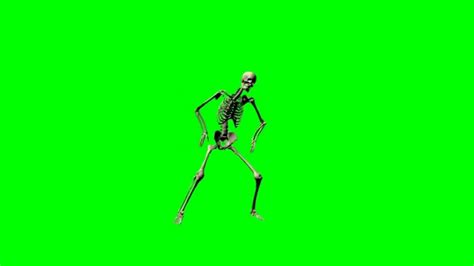 Skeleton Dancing Greenscreen Seamless Loop Animation On Green Screen