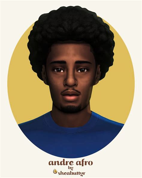 Andre Afro Sheabuttyr Sims Black Hair Sims Hair Sims Afro Hair