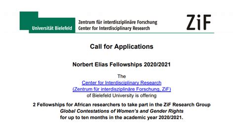 Volkswagen Foundation Norbert Elias Fellowships 2023 2024 For African