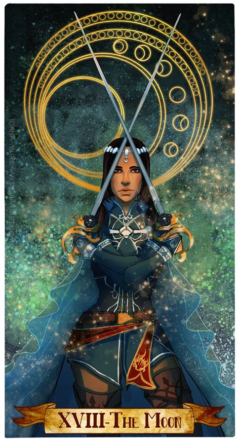 The Moon Tarot Card Commission By Ioana Muresan On Deviantart