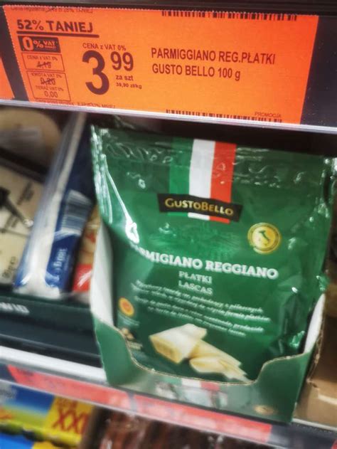 Parmezan Parmiggiano Reggiano Płatki 100g Gusto Bello Biedronka Pepper pl