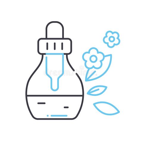 Dropper Bottle Line Icon Outline Symbol Vector Illustration Concept