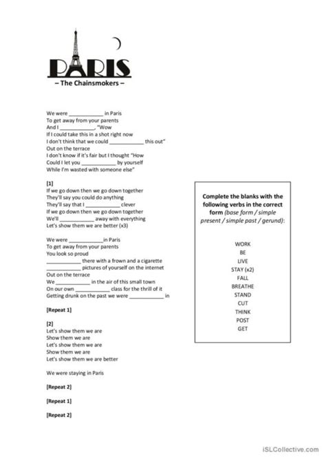 1 235 Paris English ESL Worksheets Pdf Doc