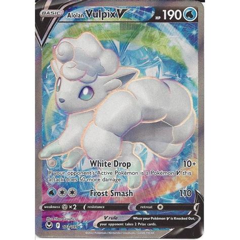 Pokemon Trading Card Game Alolan Vulpix V Rare Ultra Card