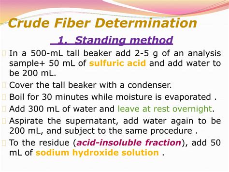 Ppt Determination Of Crude Fiber Powerpoint Presentation Free