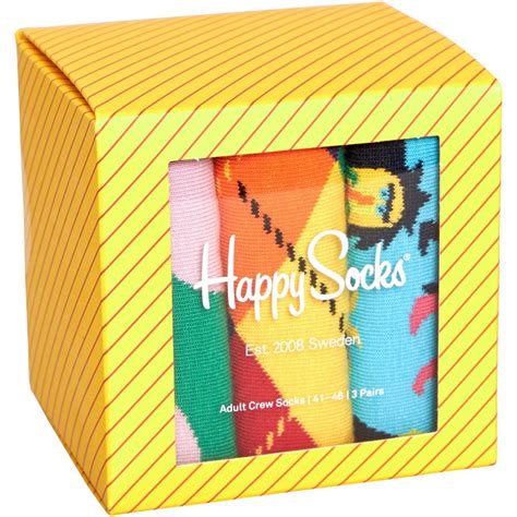 Buy Happy Socks Mens Three Pack Socks With T Box Multi