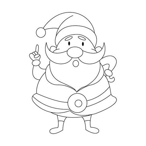 Papai noel em fundo branco ilustração vetorial para cartão de natal