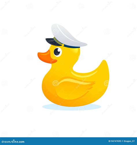 Yellow Rubber Duck Sailor. Vector Illustration. | CartoonDealer.com ...