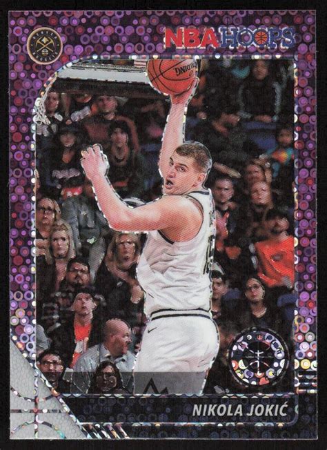 2019 20 Hoops Premium Stock Prizms Purple Disco Nikola Jokic 47 Denver