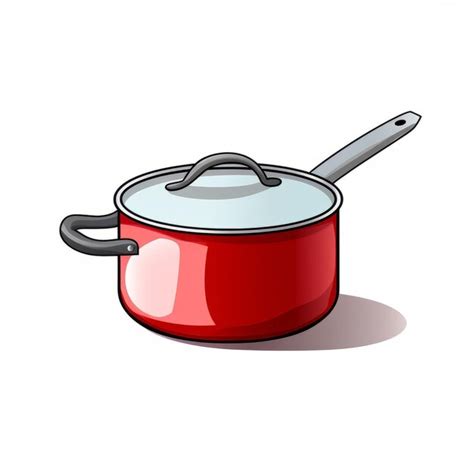 Premium Photo Minimalist Steampunk Red Pot Cartoon Illustration