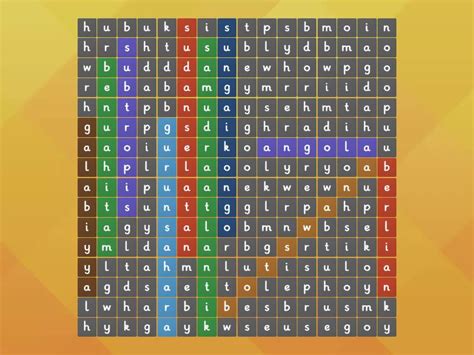 Dinamika Penduduk Afrika Wordsearch