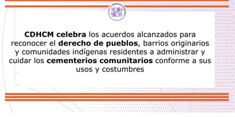 CDHCM Celebra Los Acuerdos Alcanzados Para Reconocer El Derecho De