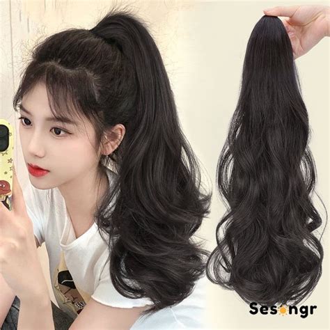 Jual Hair Clip Pony Tail Korea Curly Ekor Kuda Tinggi Rambut Ponitail