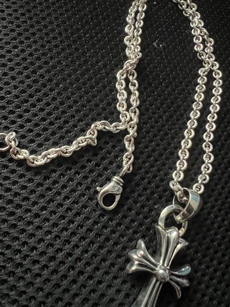 Chrome Hearts Cross Necklace Pendant With Ne Chain Clasp Men S Fashion