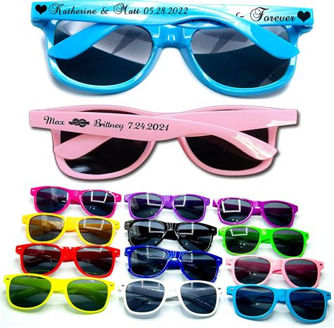 10pc Personalized Wedding Sunglasses Bulk For Guests Party Favorscustom