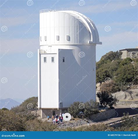 A Group Tours The Steward Observatory At Kitt Peak Editorial Photo