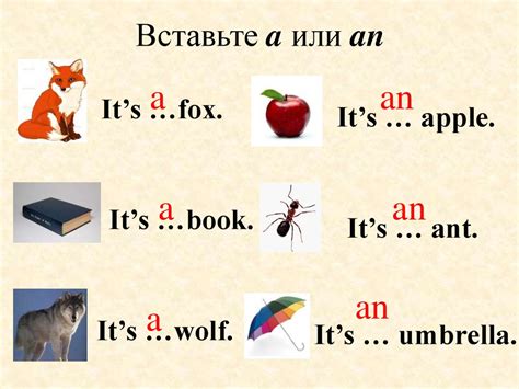 Употребление артикля a / an - презентация онлайн