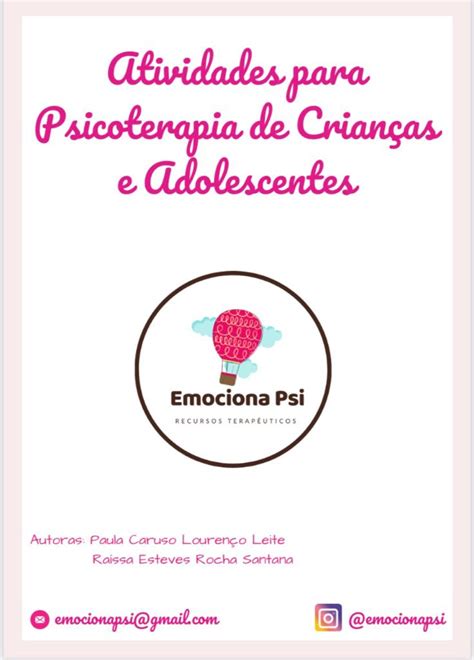 Caderno De Atividades Para Psicoterapia De Crianças E Adolescentes