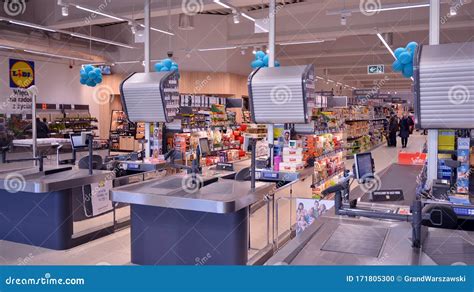 Inside Supermarket Lidl in Wilanow Editorial Image - Image of january ...