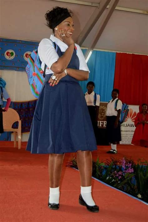 See Malawi First Lady Wearing School Uniform to Encourage Girl ...