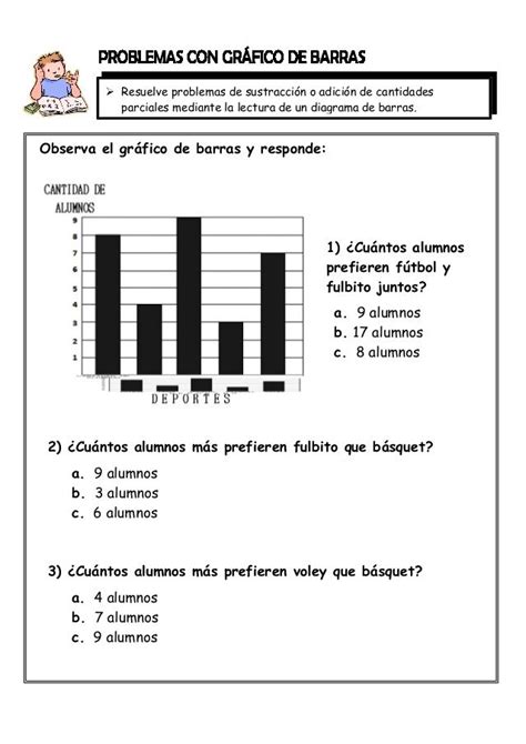 EJERCICIOS MATEMATICOS PARA 2 GRADO Matematicas Diagrama De Barras