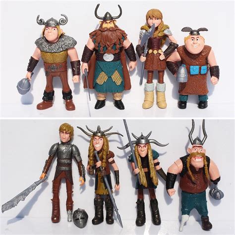 8pcs Set How to Train Your Dragon Hiccup Astrid Stoick Action figures ...