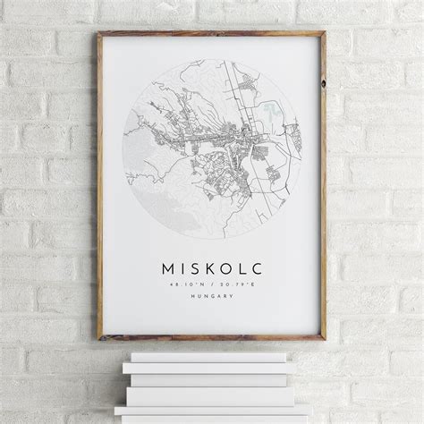 Miskolc Map, Miskolc, Hungary, City Map, Home Town Map, Miskolc Print ...