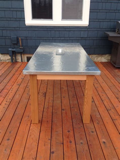 Before And After Brookside How To Make A Diy Outdoor Zinc Table Zinc