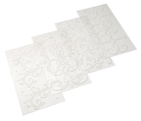 Cake Boss Decorating Tools 4 Piece Quilted Fondant Imprint Mat Set