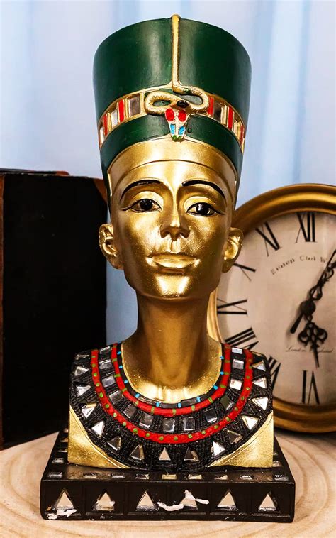 Ebros Golden Ancient Egyptian Queen Nefertiti Bust