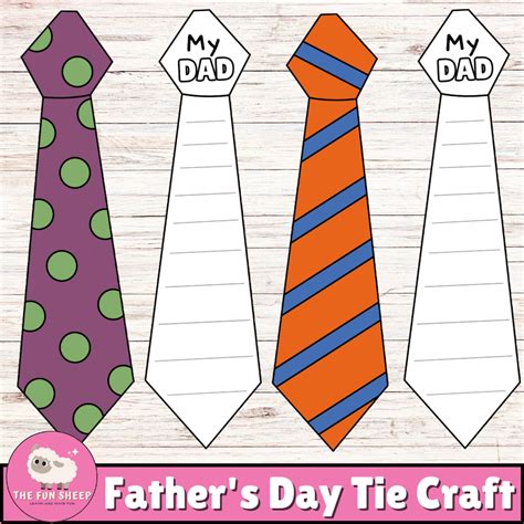 Fathers Day Tie Craft Dad Necktie Craft Writing And Coloring