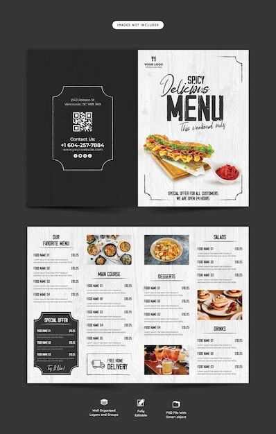 Psd Restaurant Menu Template Online Dakora Co