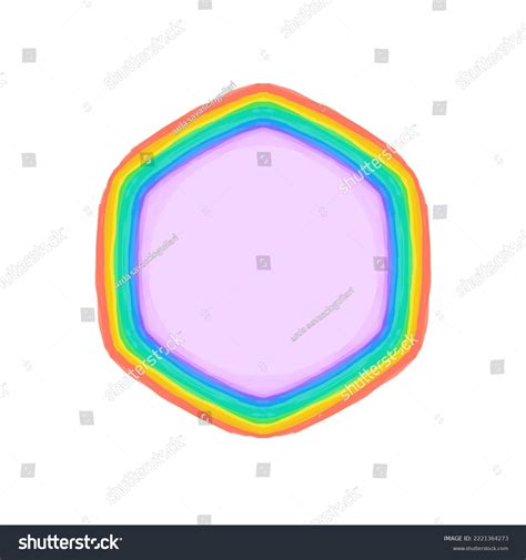 Circular Rainbo Colors Illustraton On White Stock Illustration