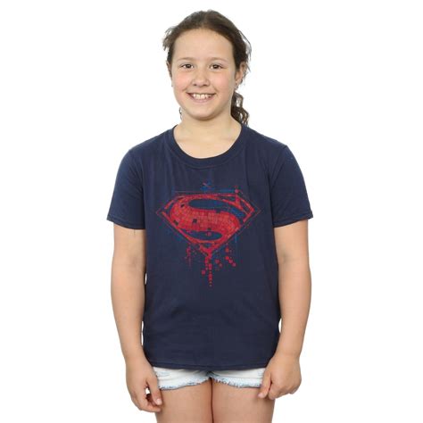 DC Comics Girls Superman Geo Logo Cotton T Shirt Walmart