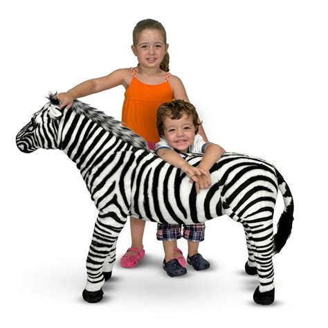 Melissa And Doug Giant Striped Zebra Lifelike Stuffed Animal Nearly 3