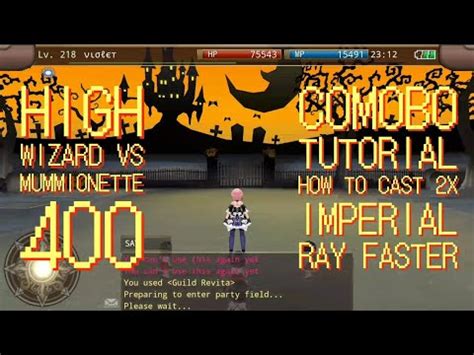 Iruna Online High Wizard Vs Mummionette Combo Tutorial Youtube